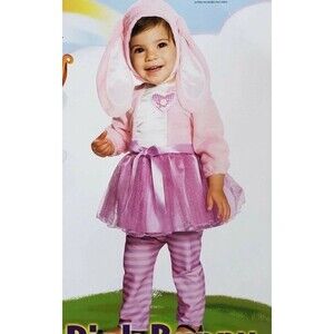 Infant Halloween Costume Pink Bunny 6-12 Months Dress Leggings Party Cosplay New